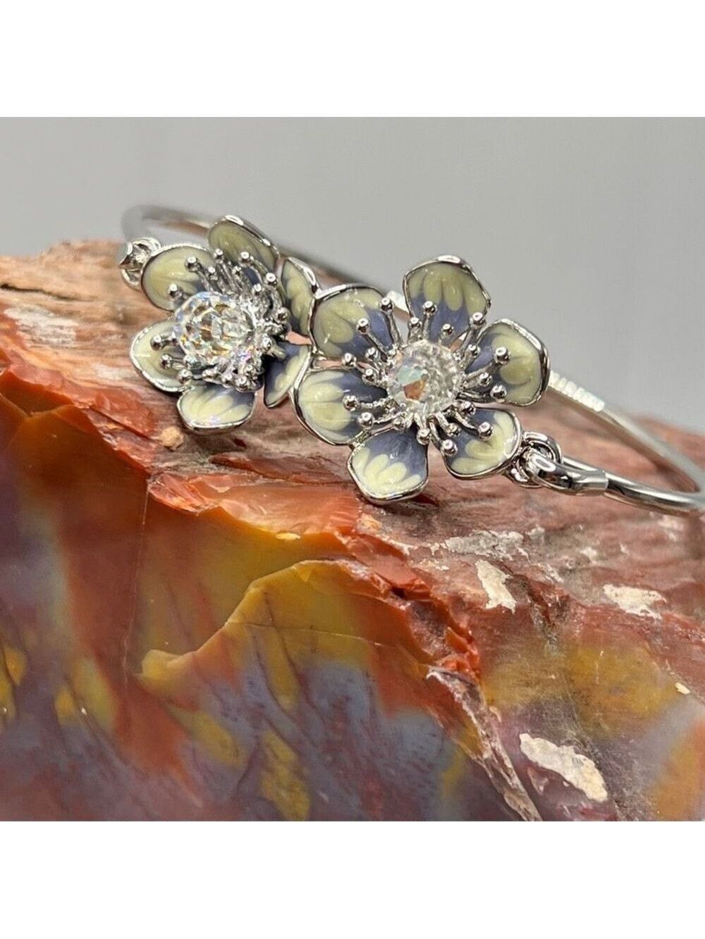 Eternal Bloom Bracelet Swarovski Crystals Statement Bracelet